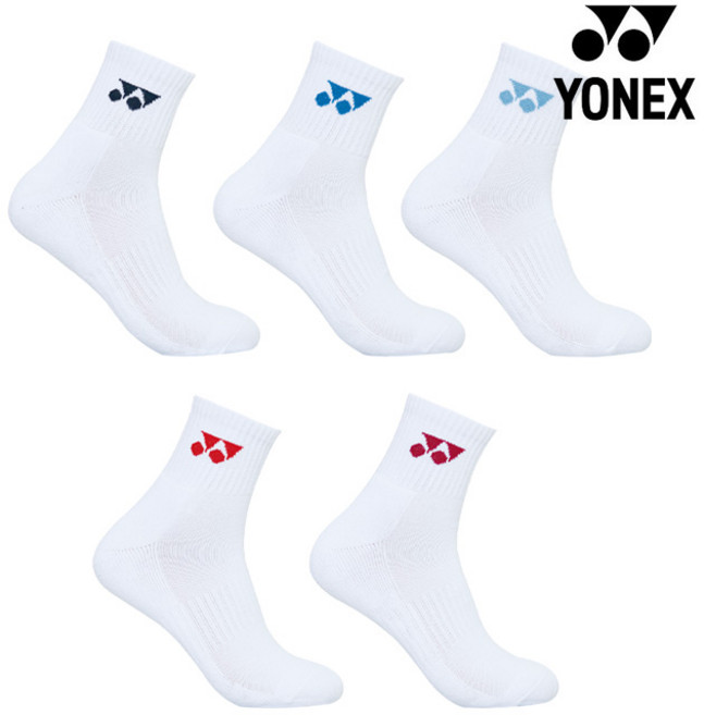 요넥스 양말 249SN002M 남성용 장목 5켤레 배드민턴 오남스포츠, 1세트