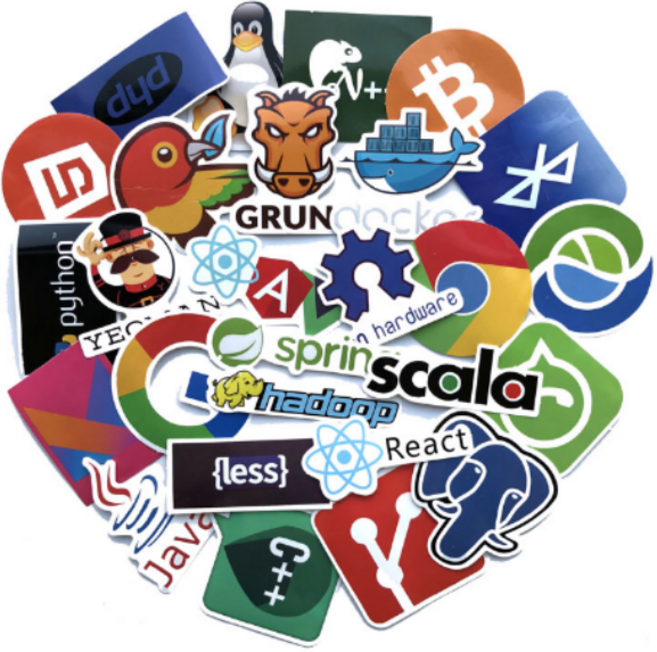 마9몰 IT 프로그래밍 노트북 스티커, 1개, 혼합색상