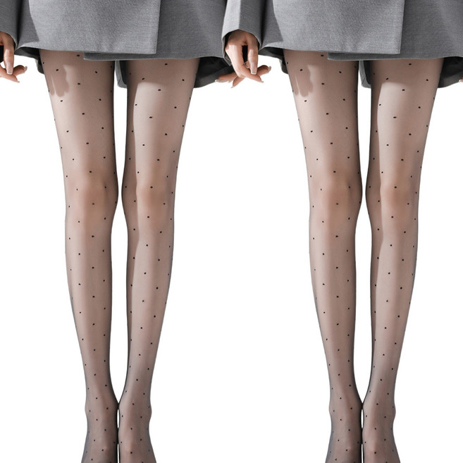 스위트나나 슬림핏 도트 시스루 팬티 스타킹 2p