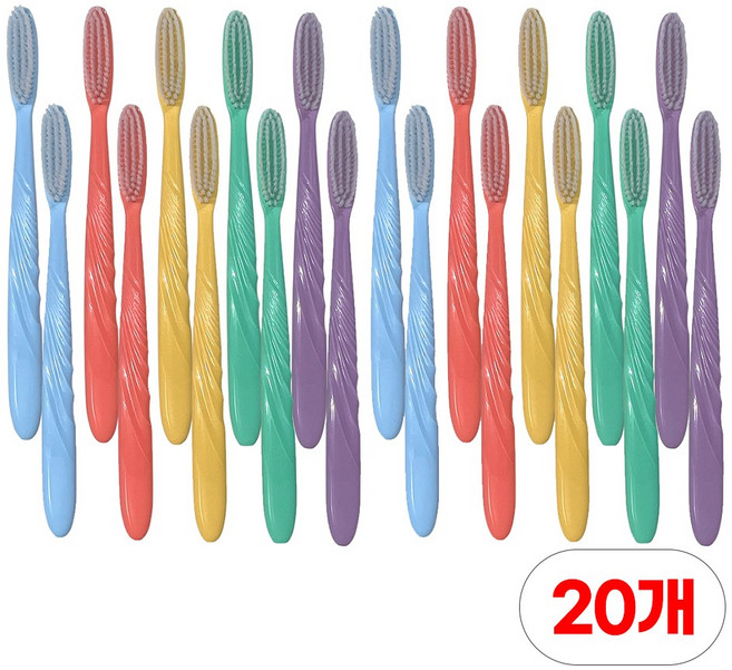 대왕칫솔 부드러운 2중미세모 와이드 큰헤드 긴 대형칫솔 롱헤드초극세모칫솔, 1세트, 20개입