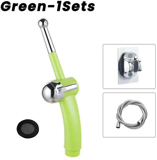 샤워 클린 바디 여성 세탁기 스프레이 건 헤드 질 플러시 화장실 바닥 항문 구현 비데 세트, 03 Green 1Set