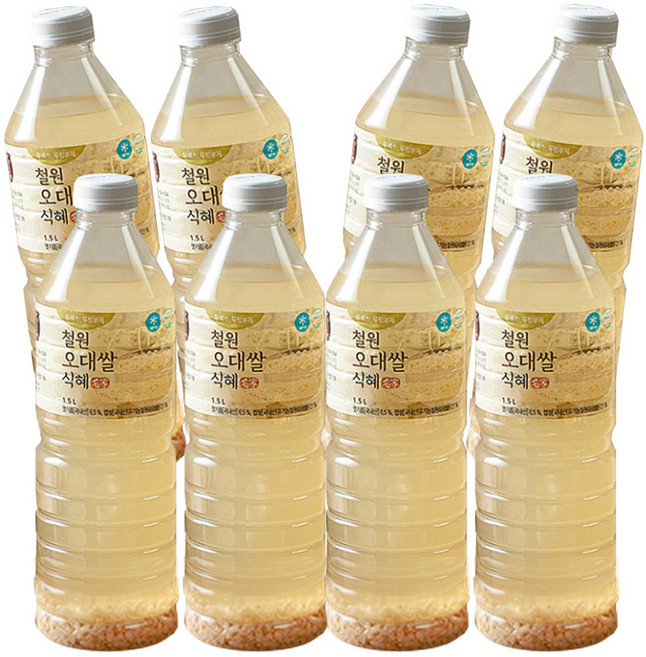 수제 철원오대쌀 식혜 1.5L 8병 전통 유기농, 8개