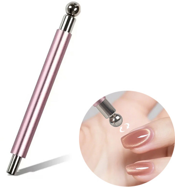 둥근 구슬 네일 아트 자석 강력 네일 자석 세트, 분홍색, 1개