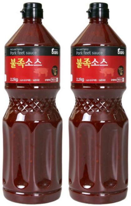 바로 불족 소스 2.2kg 족발 양념장 불족발 불향 매운 불맛 고기 볶음 양념 업소용 대용량, 2개
