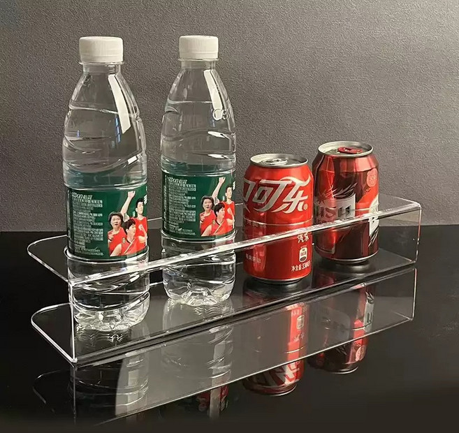 아크릴 음료보관대 매장 입구 컵 매대 받침대 투명 진열대, 4개 구멍(조리개 6.7)