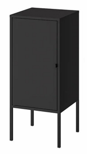 이케아 LIXHULT 단문형 철제 수납장/캐비닛, 블랙