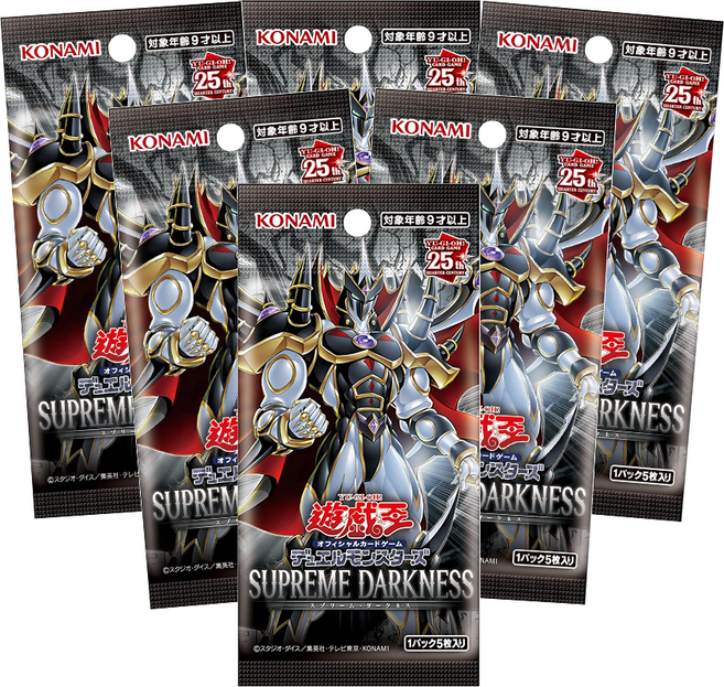 25주년 Yu Gi Oh유희왕 OCG듀얼 몬스터 슈프림 다크니스 트레이딩 카드 일본어판, 6팩(30장)