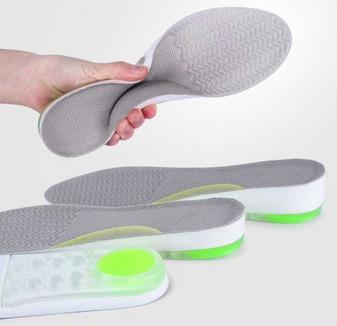 여성용 실리콘 푹신한 구름 쿠션 뒤꿈치 두꺼운 아치형 키높이 깔창 남성 아치 신발 깔창