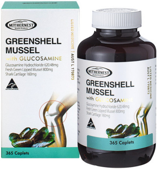 [사은품증정] 호주 마더네스트 초록홍합 글루코사민 상어연골 1500mg 365정, 1개, 365