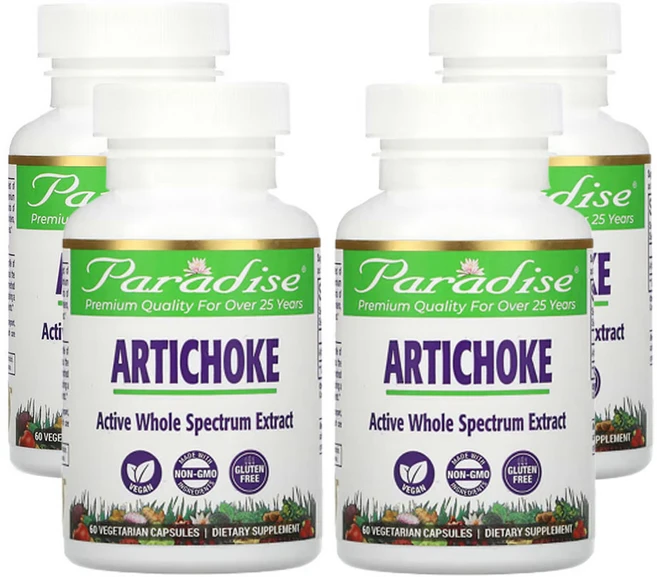 파라다이스허브 아티초크 베지 캡슐 60정, 4팩 - 쿠팡