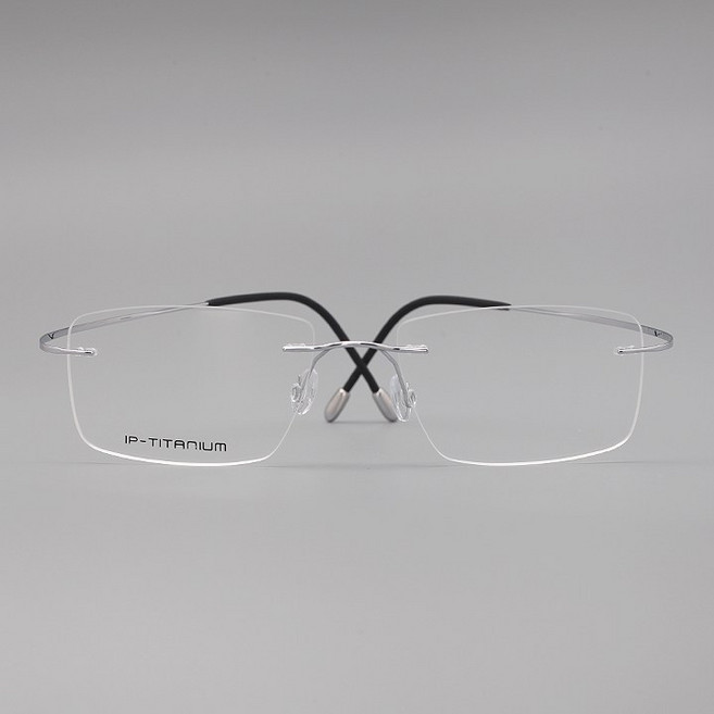 초경량 데일리 패션 무테 긱시크스타일 티타늄 와이어다리 안경 실루엣 스타일