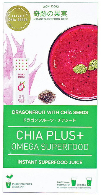 Omega Booster - Dragon Fruit Chia Seeds Superfood Juice (For fibre and anti-inflammation), 1개