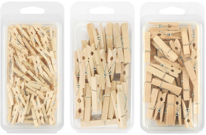 유니아트 나무집게 원목 소, 1개