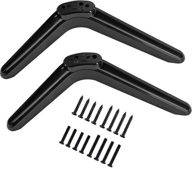 TV 스탠드 32~55인치용 테이블 마운트 내구성이 뛰어난 미끄럼 방지 장치 TV 베이스 지지대 받침대 다리 LCD, 21cmx5.5cm, 검은색, 나일론, 1개