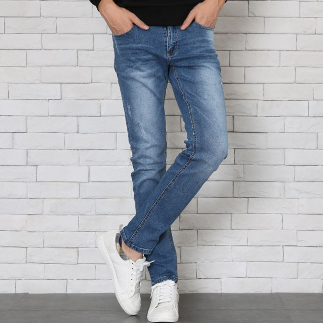 위드진 남성용 슬림스판 빅사이즈 청바지 W130