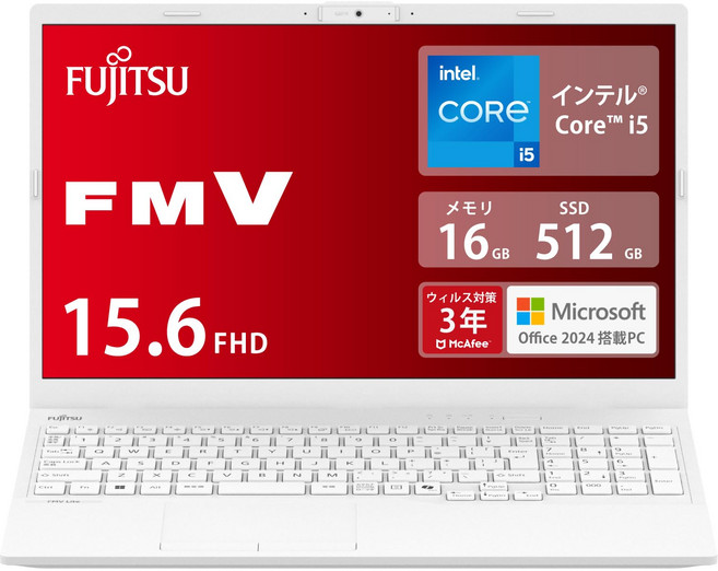 FMV Lite WA1J2 (MS Office 2024Win i516GBSSD 512GB) AH FMVWJ2A15WAZ [공식] 후지쯔 노트북