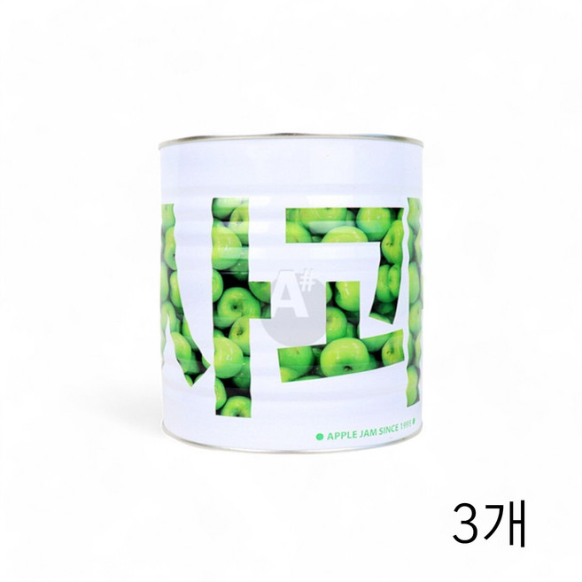가림산업 대용량 업소용 사과잼(캔), 3개, 3kg