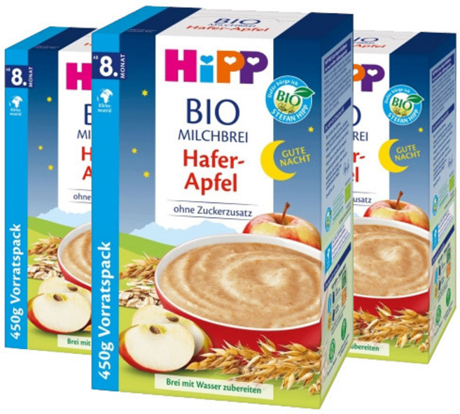 힙 Hipp 굿나잇 이유식 귀리사과 450g X3개