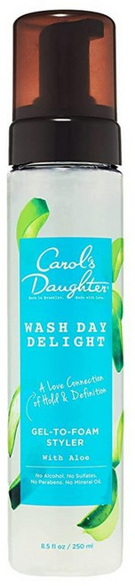 Carol's Daughter Wash Day Delight 헤어 젤 투 폼 무스 스타일러 및 헤어 디탱글러 알로에가 함유된 컬용 자연스러운 홀드 251.4ml(8온스), Mousse Styler, 1