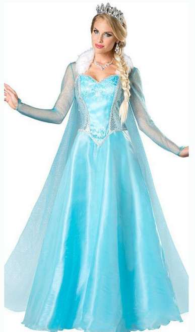 겨울왕국 엘사 성인 드레스 할로윈 코스프레 무대 의상 졸업사진 코스튬