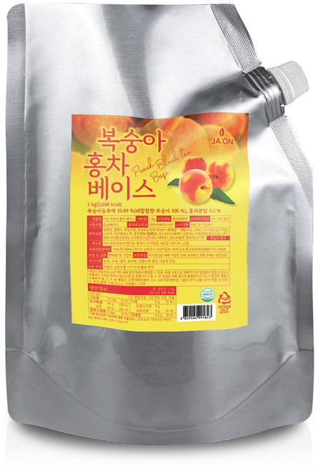 자온 복숭아홍차 농축액 대용량 음료 베이스 9-10배 희석, 1개, 1kg