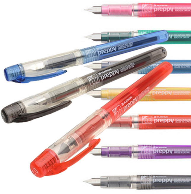 플래티넘 프레피 만년필 EF(0.2mm) / F(0.3mm) / M(0.5mm) 고급볼펜 잉크 볼펜 펜 / 리필 카트리지, 라이트블루, 프레피만년필, 세필EF(0.2mm)