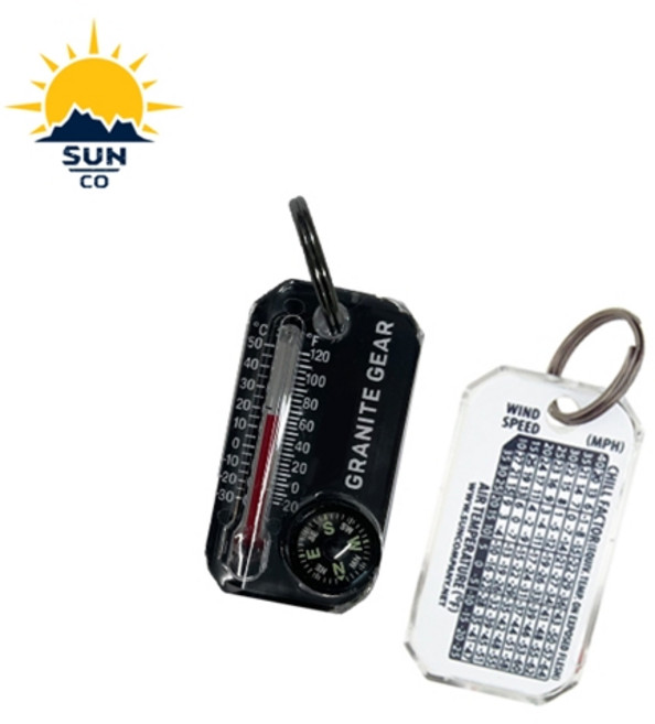 썬 컴퍼니 Sun Company GG 클래식 나침반 온도계 / 야광 나침반 / 컴팩트 사이즈 / 캠핑 / 백패킹, 1개