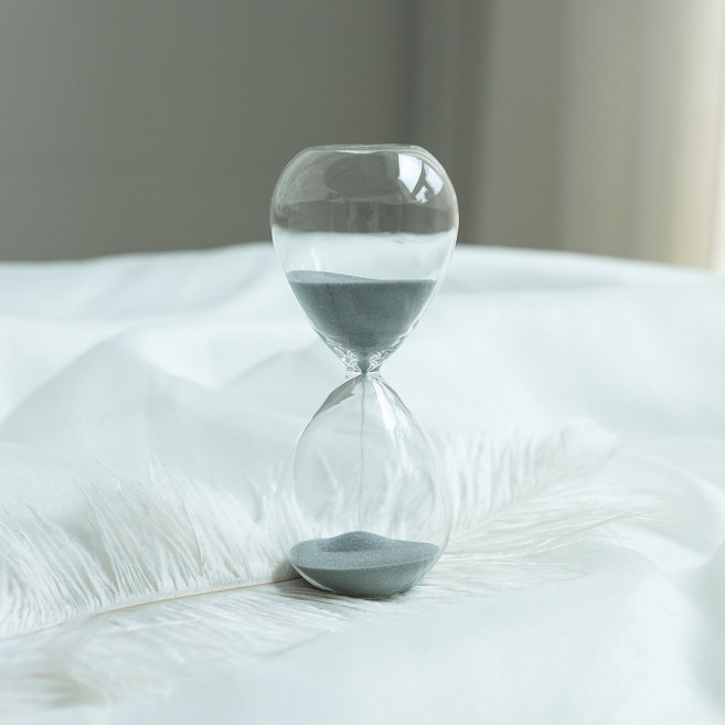 케이트가든 유리 모래 시계 골드 실버 5분 타이머 인테리어 소품