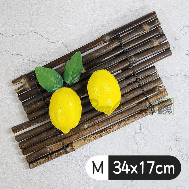 울타리 대나무 언발 플레이트 접시 M (튀김바구니 트레이 튀김받침 일식 감성 홈카페 우드접시), 약34x17cm, 1개