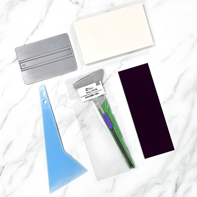 시공구5종세트 시트지 필름지 ( TOOL-5 ) 양모헤라 모직 헤라 삼각헤라 필름시공칼