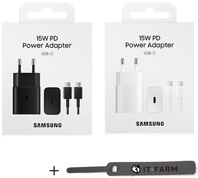 삼성 정품 C타입 15W 고속 PD 충전기 어댑터+케이블 충전 선 세트 S20 노트10, 삼성 정품 15W CtoC충전기 [흰색]+사은품 타이, 1개
