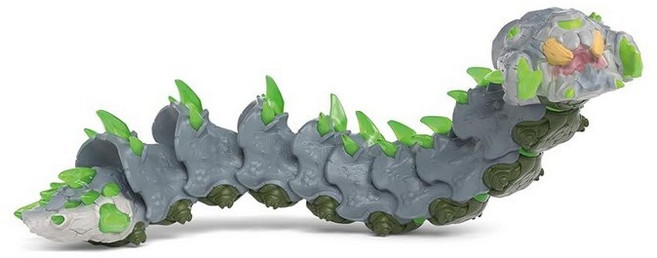 슐라이히 미국매장정품+ Schleich Eldrador Creatures - 17.8cm 7인치 스톤 드래곤 피규어 남아 및 여아용 상상력 놀이를 위한 재미있는 판타지 동물 내, Stone Worm.