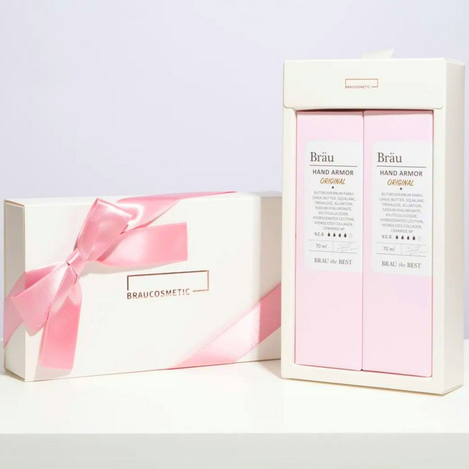 브로이코스메틱 핸드아머 오리지널 꽃향 핸드크림 선물세트 로즈골드, 1세트