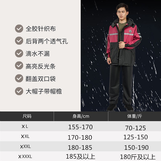 華景 兩件式雨衣 分離式雨衣 加厚防暴雨機車雨衣