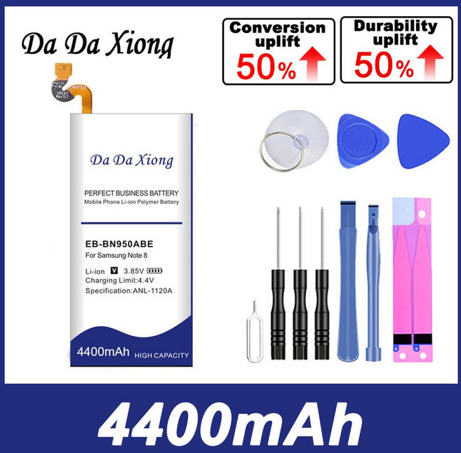 삼성 갤럭시 노트 8 용 배터리 4400mAh EB-BN950ABE N9500 N9508 N950D N950F N950FD N950J N950N N950U N95, 1개