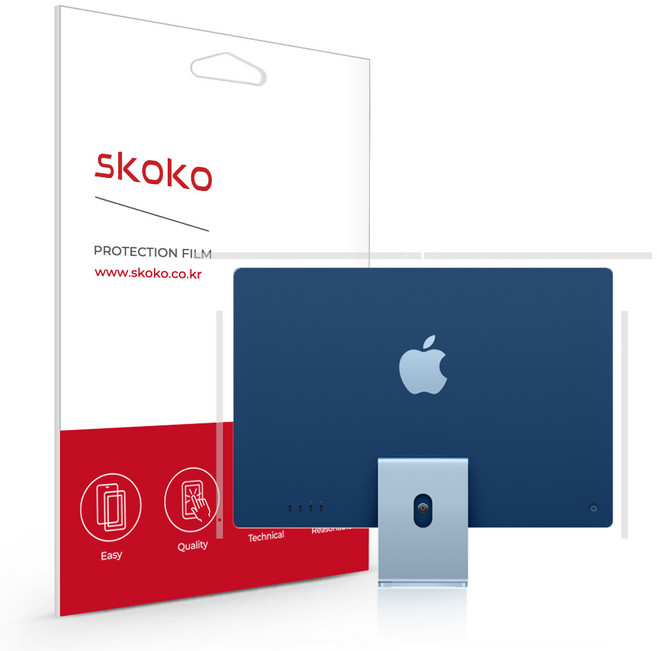 스코코 아이맥 24인치 A2438 무광 측면 외부보호필름, 1개