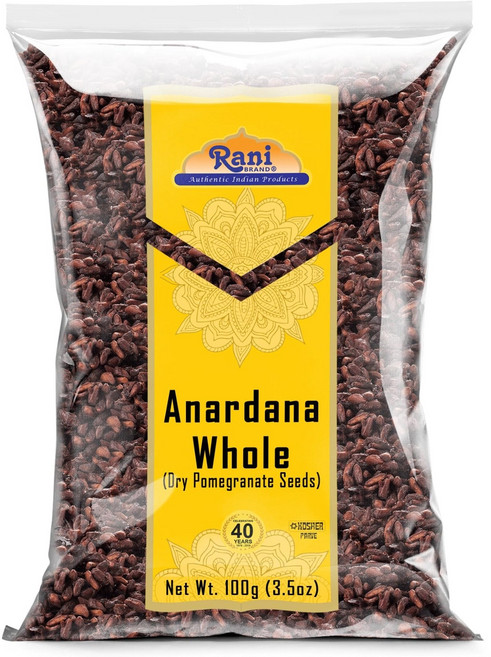 라니 아나르다나(석류) 분말 및 건조 씨앗 인도 향신료 Rani Anardana (Pomegranate) Dry Whole Seeds Indian Spice 3.5oz (100g), 3.5 Ounce (Pack of 1), 1개, 100g
