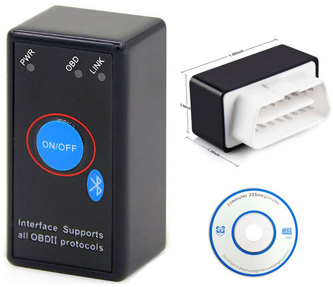 OBDII 프로토콜용 자동 진단 끄기 ELM 자동차 켜기 ELM327 도구 327 스캐너 OBD2 스위치 전원 V1 블루투스 단추, Button ELM 327, 1개