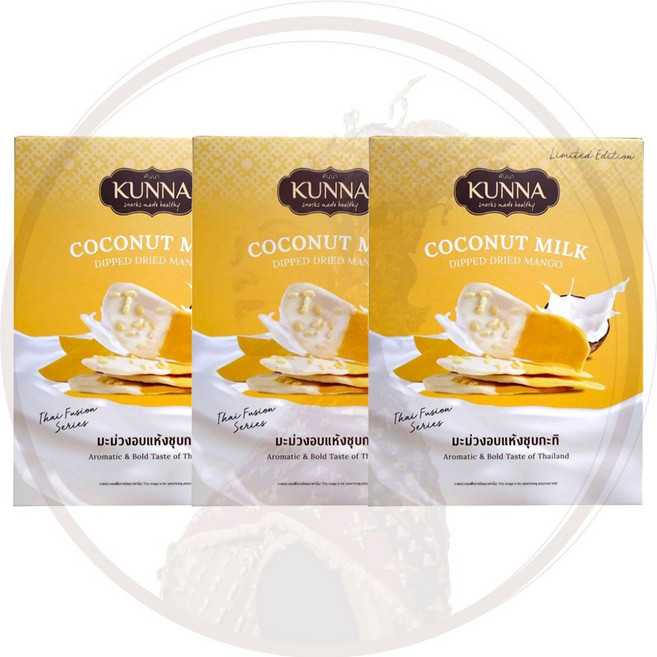 태국 쿤나 건망고 코코넛밀크, 3개, 108g