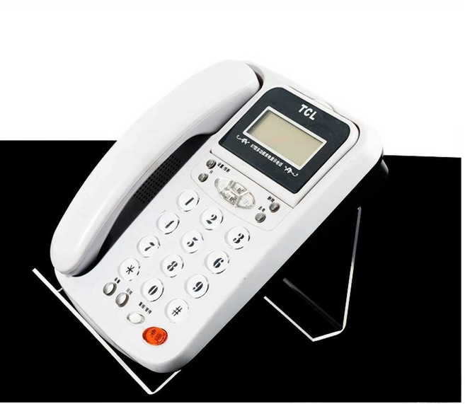 전화기거치대 경사 받침대 아크릴 유선전화 선반 홀더, A