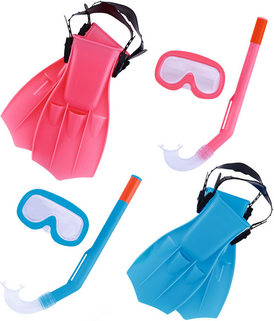 BW_25008 하이드로 스노클 오리발, 핑크, 스노클 & 오리발