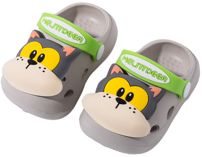 달콩슈 아동용 EVA 프렌치 불독 남아 샌들 슬리퍼 DKE114