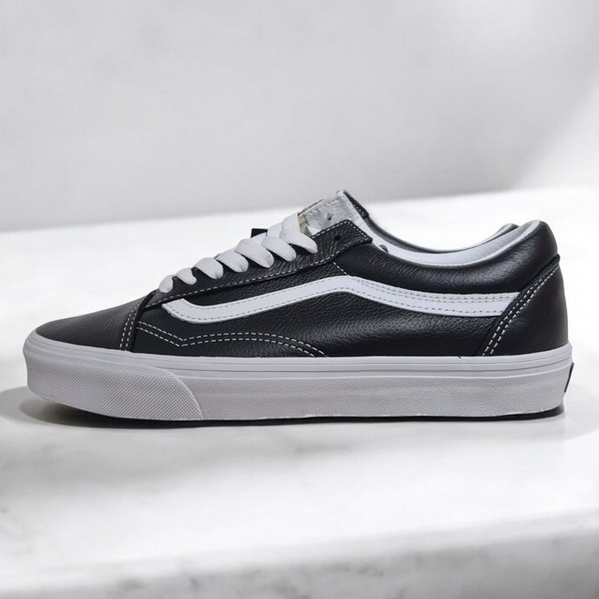 반스 올드스쿨 레더 - 블랙 트루화이트