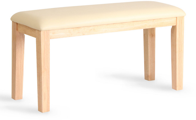 캐빈 원목 벤치의자 2인용, 네추럴_아이보리, 1개, 네추럴_아이보리