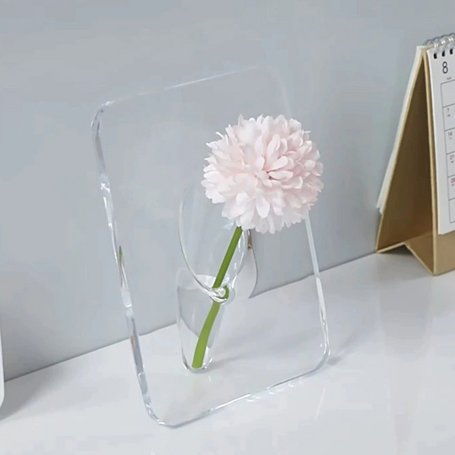 에브리샤인 투명 액자 아크릴 화병 인테리어 꽃병, 클리어