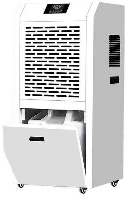 대형 산업용 156l 제습기 제습기 창고 급수관 지하실 이동식 물류 배수, 90L 180㎡ 배수 호스