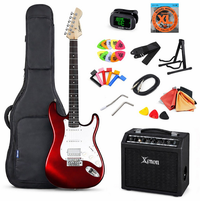 제논 GP-3 일렉기타 입문용 앰프패키지, 1세트, MRD(캔디애플레드), 일렉기타 GP-3 + 앰프 SX-15G(블랙)