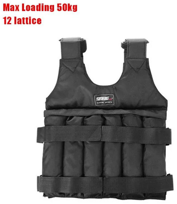 중량조끼 권투 훈련 운동 피트니스 장비 조정 가능, 색상: 3. 50kg empty vest