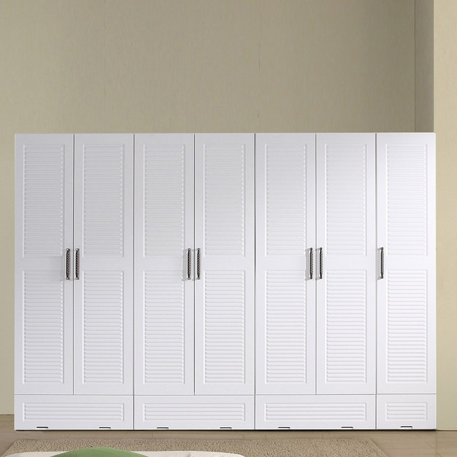 빅로드가구 NEW 에비앙 or 라이너 10자 장롱세트 옷장 이불장 양복장 드레스룸 수납장, 02) 루바에비앙(서랍형)_화이트