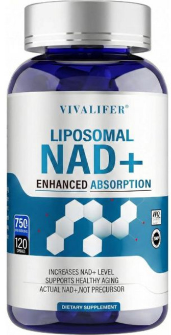 Liposomal NAD+ Supplement 750mg - 120 Capsules NMN Alternative Superior Absorption & Bioavailabili, Liposomal NAD+ Supplement 750m